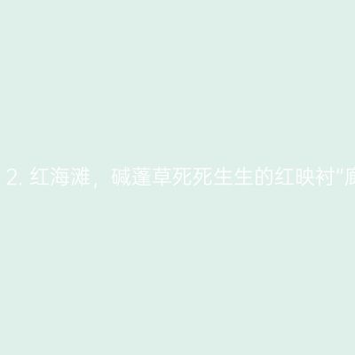 【穿越时空前“满”游】 2. 红海滩，碱蓬草死死生生的红映衬“廊桥爱梦”“稻梦空间”